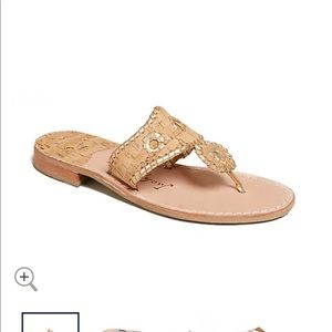 Jack Rogers whip stitch flat sandal